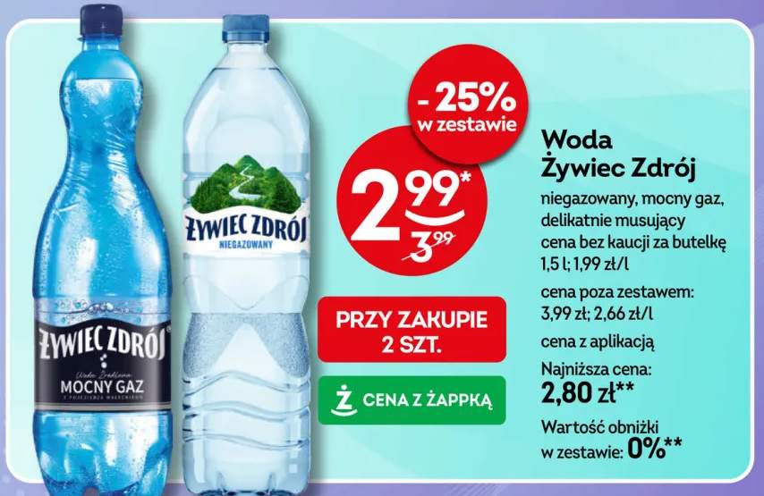 Woda Żywiec Zdrój mocny gaz
