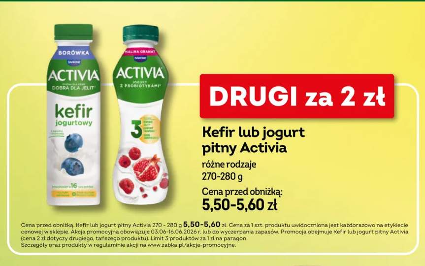 Kefir jogurtowy Activia borówka