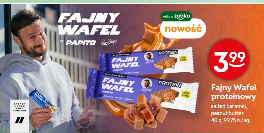 Wafel proteinowy Papito Fajny Wafel salted caramel