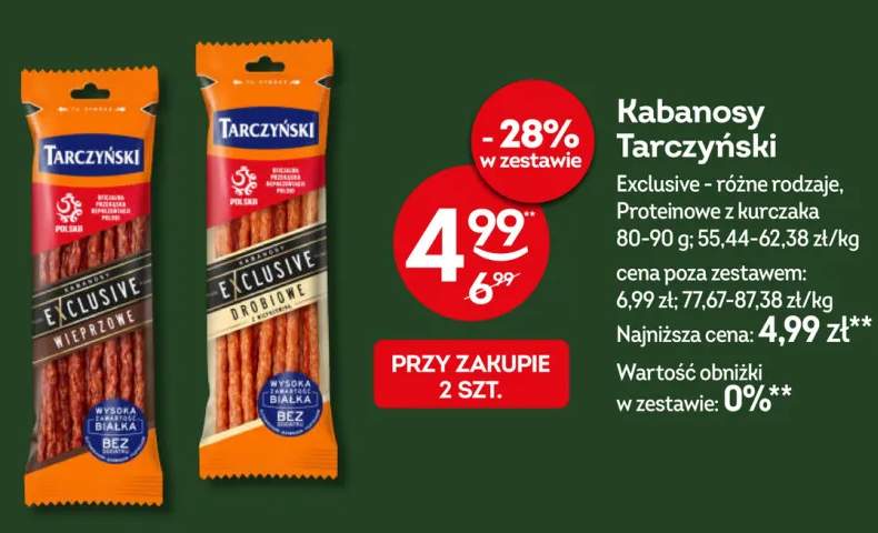 Kabanosy Tarczyński Exclusive Wieprzowe +2 warianty