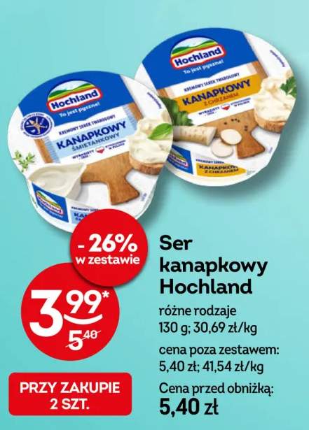 Ser kanapkowy śmietankowy Hochland +1 wariant