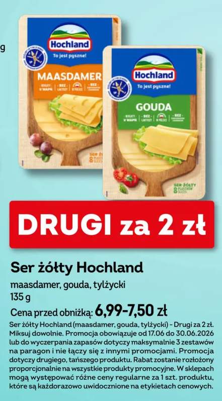 Ser żółty Maasdamer Hochland +2 warianty