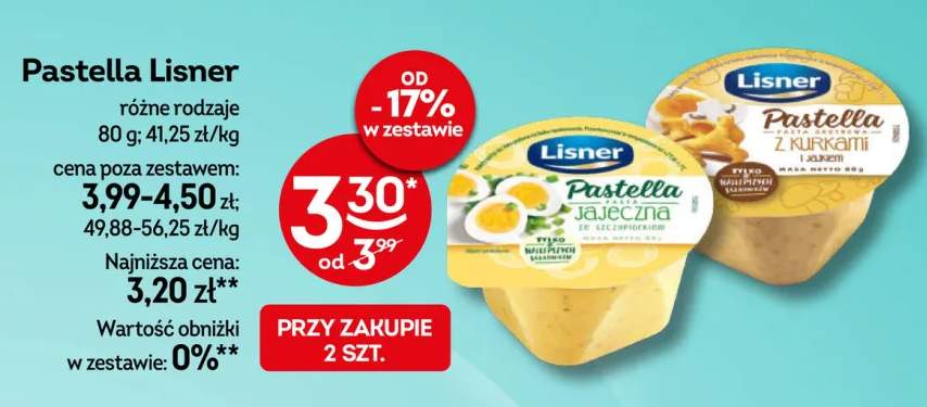 Pastella jajeczna ze szczypiorkiem Lisner +1 wariant