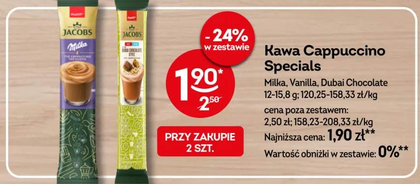 Kawa Cappuccino Specials Jacobs Milka +2 warianty