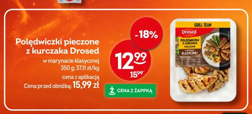 Polędwiczki pieczone z kurczaka Drosed w marynacie klasycznej