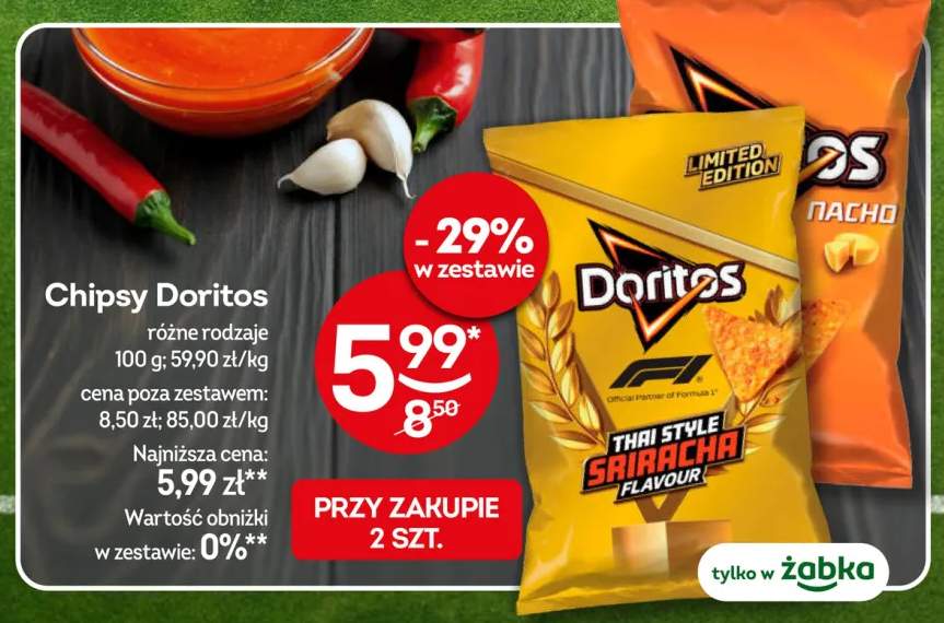 Chipsy Doritos Thai Style Sriracha Flavour +1 wariant
