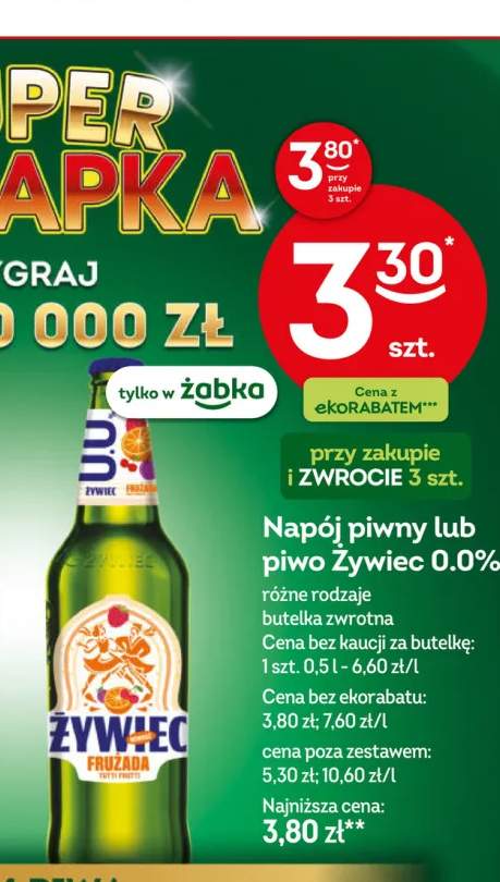 Napój piwny Żywiec Frużada Tutti Frutti 0,0% +1 wariant