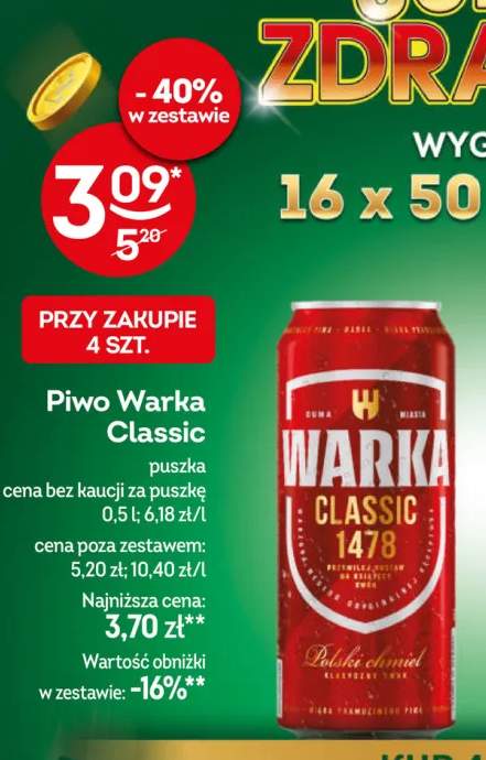 Piwo Warka Classic
