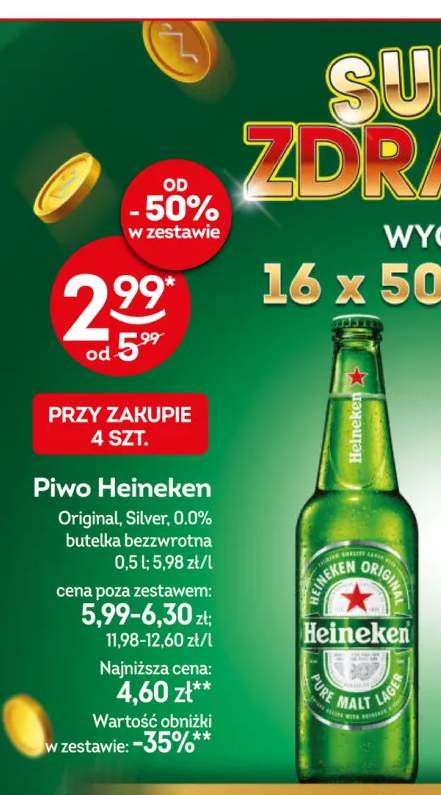 Piwo Heineken Original +2 warianty