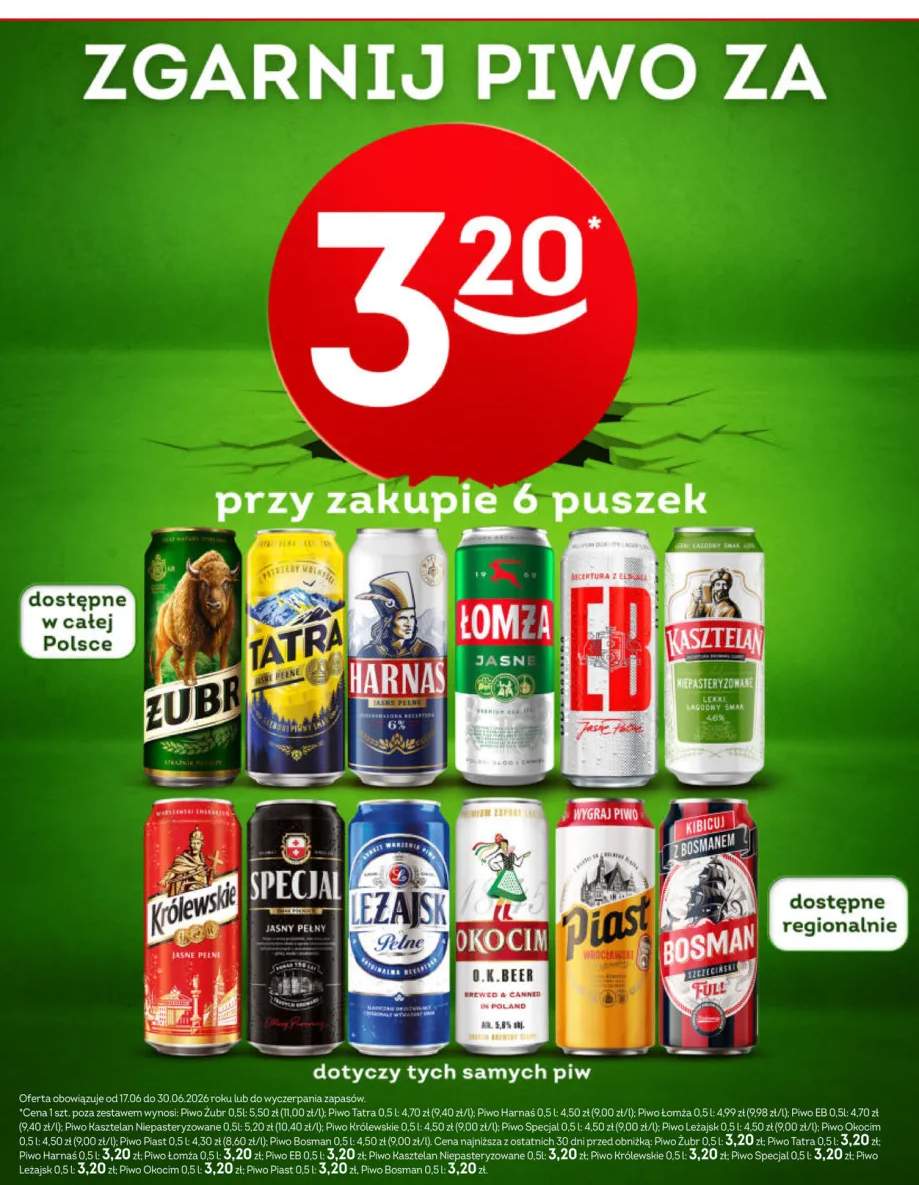 Piwo Żubr +11 wariantów
