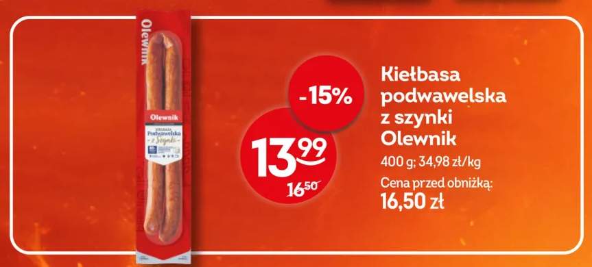 Kiełbasa podwawelska z szynki Olewnik