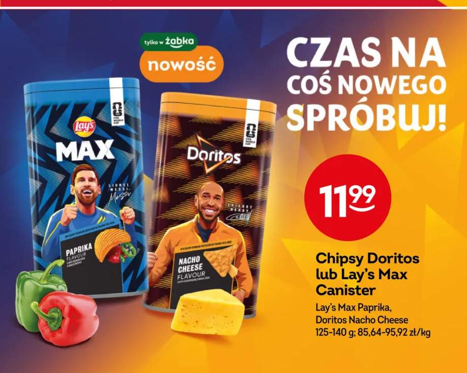 Chipsy Lay's Max Canister Paprika +1 wariant