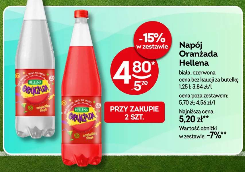 Napój Oranżada Hellena biała +1 wariant