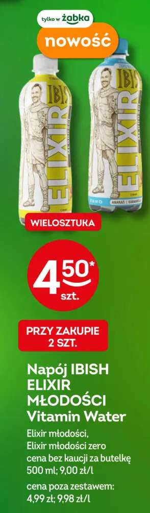 Napój IBISH ELIXIR MŁODOŚCI Vitamin Water Elixir młodości +1 wariant