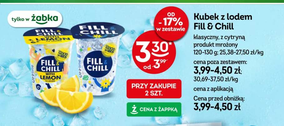 Kubek z lodem Fill & Chill klasyczny +1 wariant