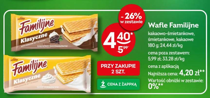 Wafle Familijne kakaowo-śmietankowe +2 warianty