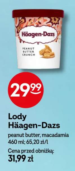 Lody Häagen-Dazs peanut butter +1 wariant