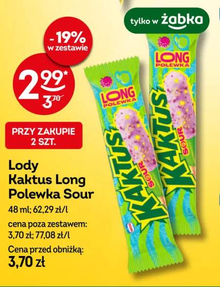 Lody Kaktus Long Polewka Sour