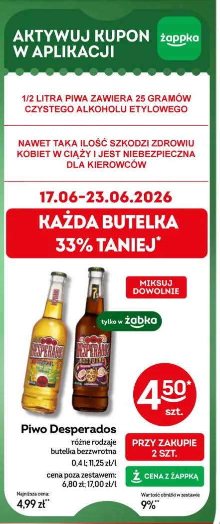 Piwo Desperados Original +1 wariant