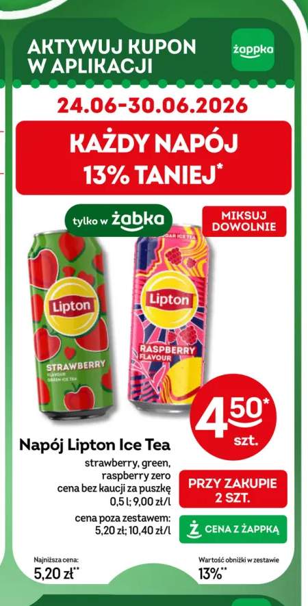 Napój Lipton Ice Tea Strawberry +2 warianty
