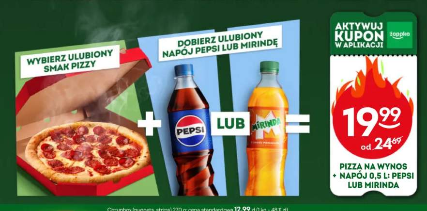 Zestaw Pizza na wynos i napój Pepsi lub Mirinda 0,5 l