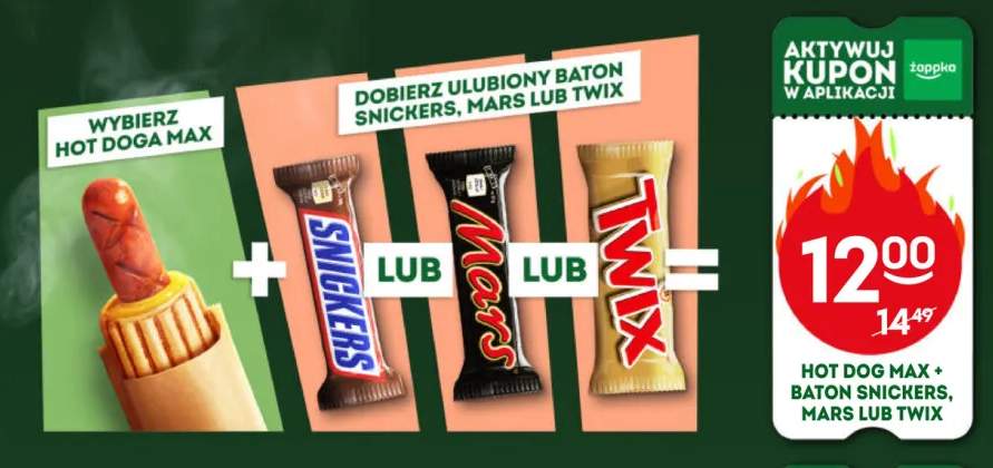 Zestaw Hot Dog Max i Baton Snickers +2 warianty