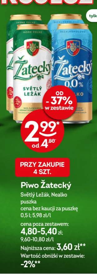 Piwo Žatecký Světlý Ležák +1 wariant