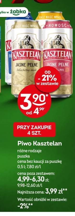 Piwo Kasztelan Jasne Pełne