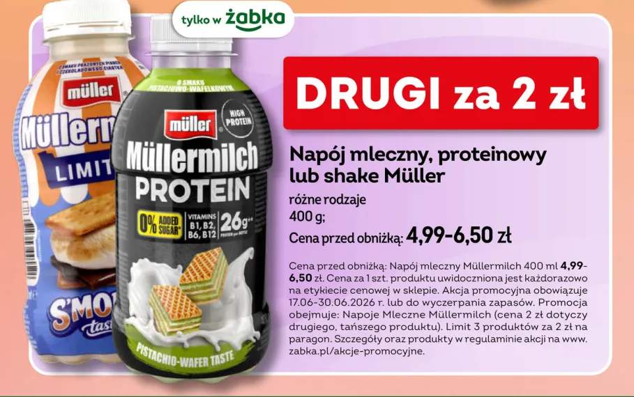 Napój mleczny Müller Müllermilch +2 warianty