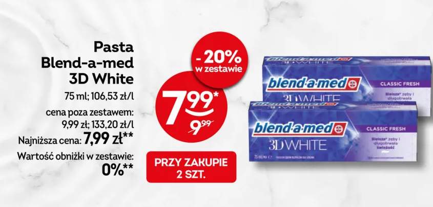Pasta do zębów Blend-a-med 3D White Classic Fresh