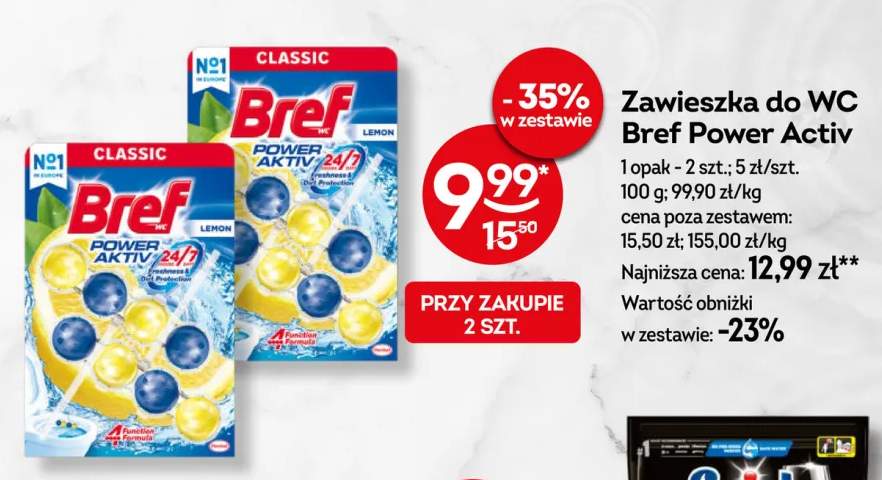 Zawieszka do WC Bref Power Activ Lemon