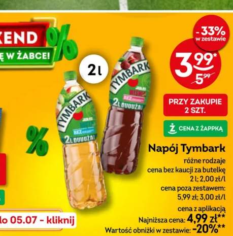 Napój Tymbark jabłko-mięta +1 wariant