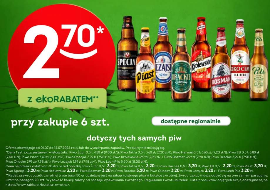 Piwo Specjal Jasny Pełny +7 wariantów