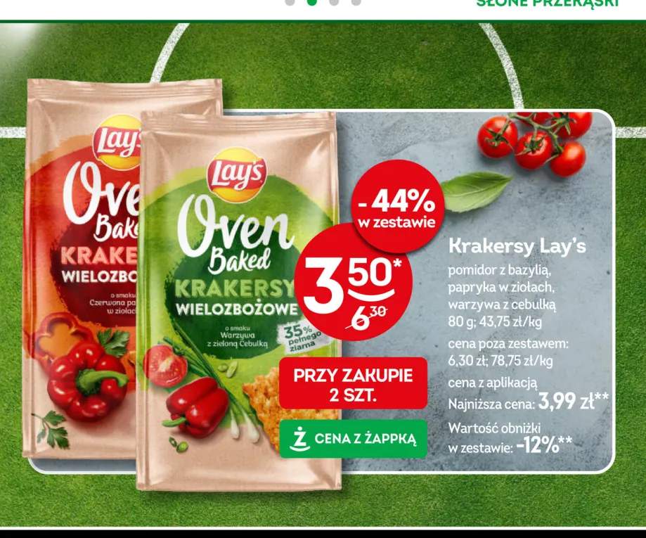 Krakersy Lay's Oven Baked pomidor z bazylią +2 warianty