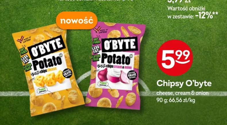 Chipsy ziemniaczane O'byte cheese +1 wariant