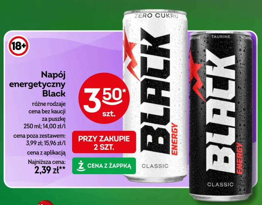 Napój energetyczny Black Classic +1 wariant