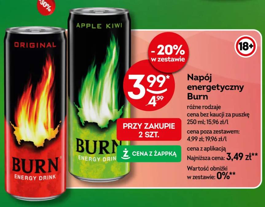 Napój energetyczny Burn Original +1 wariant