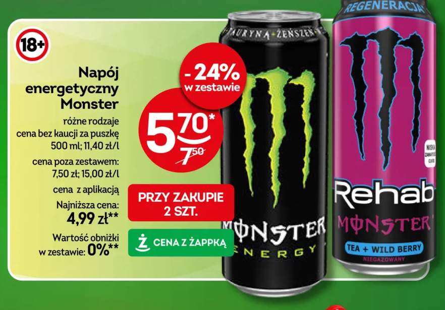 Napój energetyczny Monster Energy +1 wariant