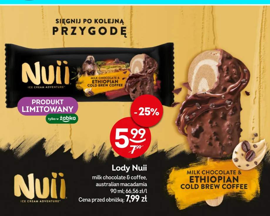Lody Nuii Milk Chocolate & Ethiopian Cold Brew Coffee +1 wariant