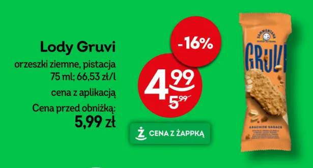 Lody Gruvi orzeszki ziemne +1 wariant