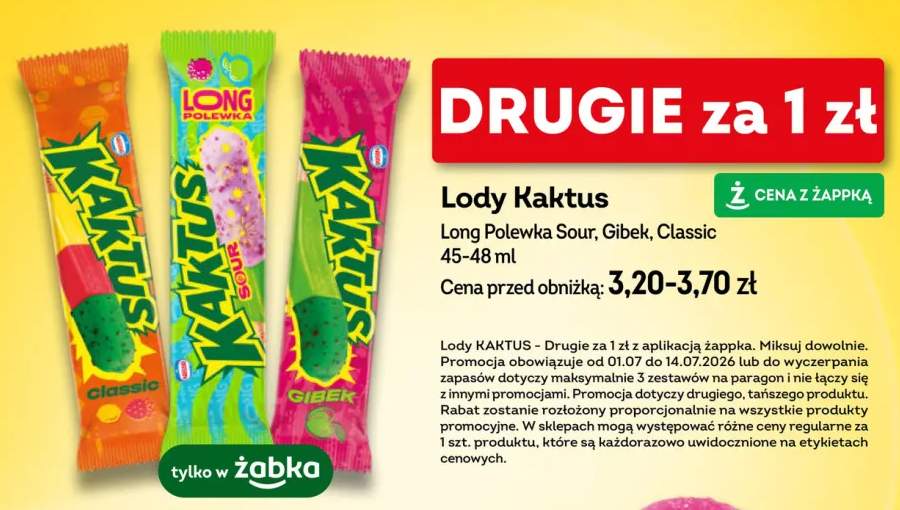 Lody Kaktus Classic +2 warianty