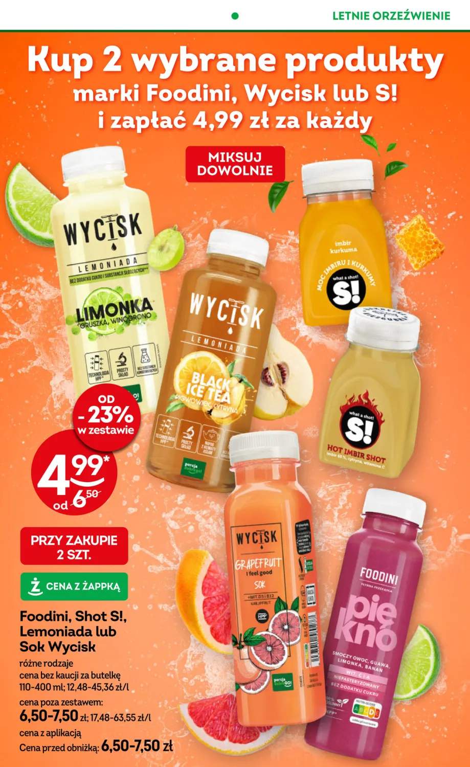 Produkty Foodini, Shot S!, Lemoniada lub Sok Wycisk +6 wariantów