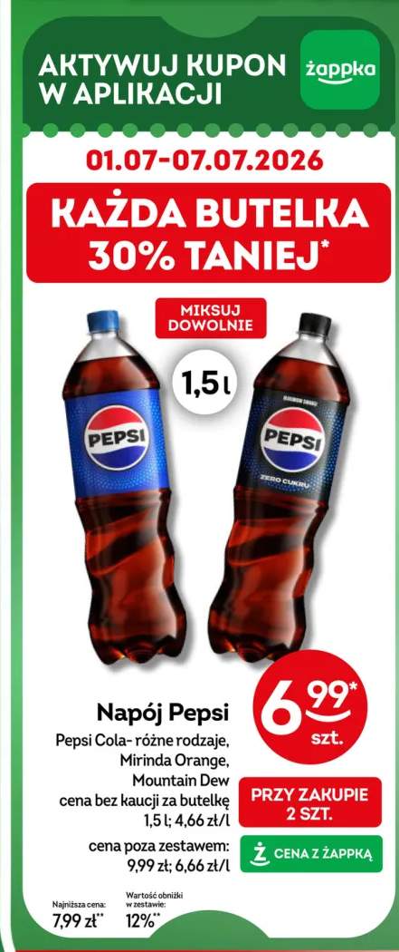 Napój Pepsi Cola +3 warianty