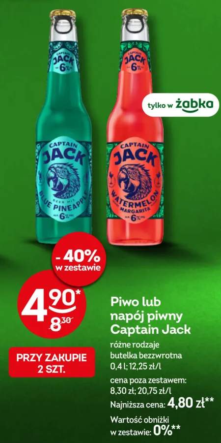 Napój piwny Captain Jack Blue Pineapple +1 wariant