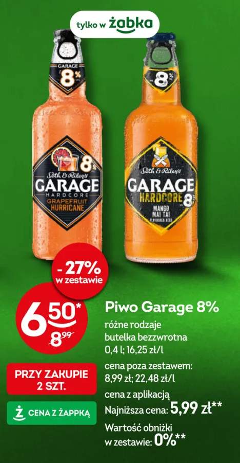 Piwo Garage Hardcore Grapefruit Hurricane +1 wariant