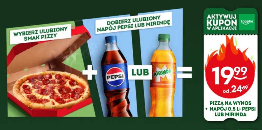 Zestaw Pizza na Wynos + napój Pepsi +1 wariant