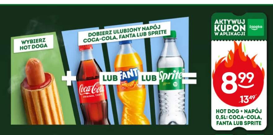 Zestaw Hot Dog + napój Sprite 0,5 l +2 warianty