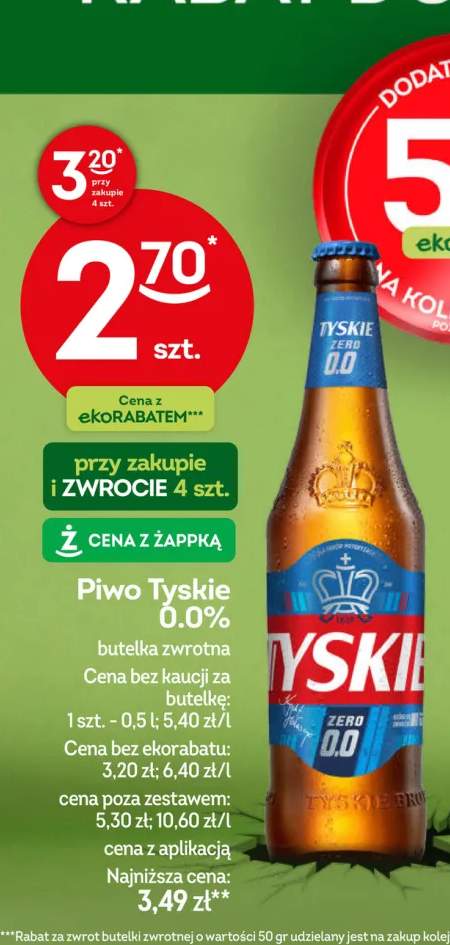 Piwo bezalkoholowe Tyskie Zero