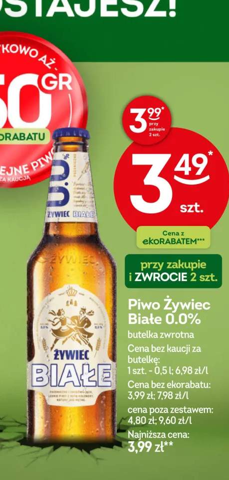 Piwo bezalkoholowe Żywiec Białe
