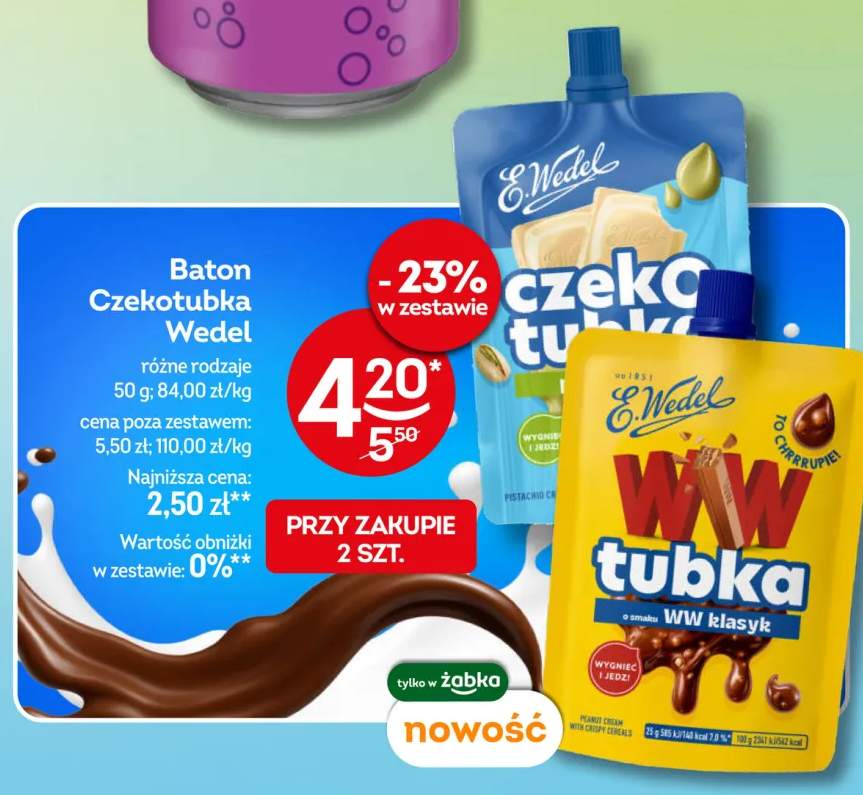 Baton Czekotubka E.Wedel Pistachio Caramel +1 wariant